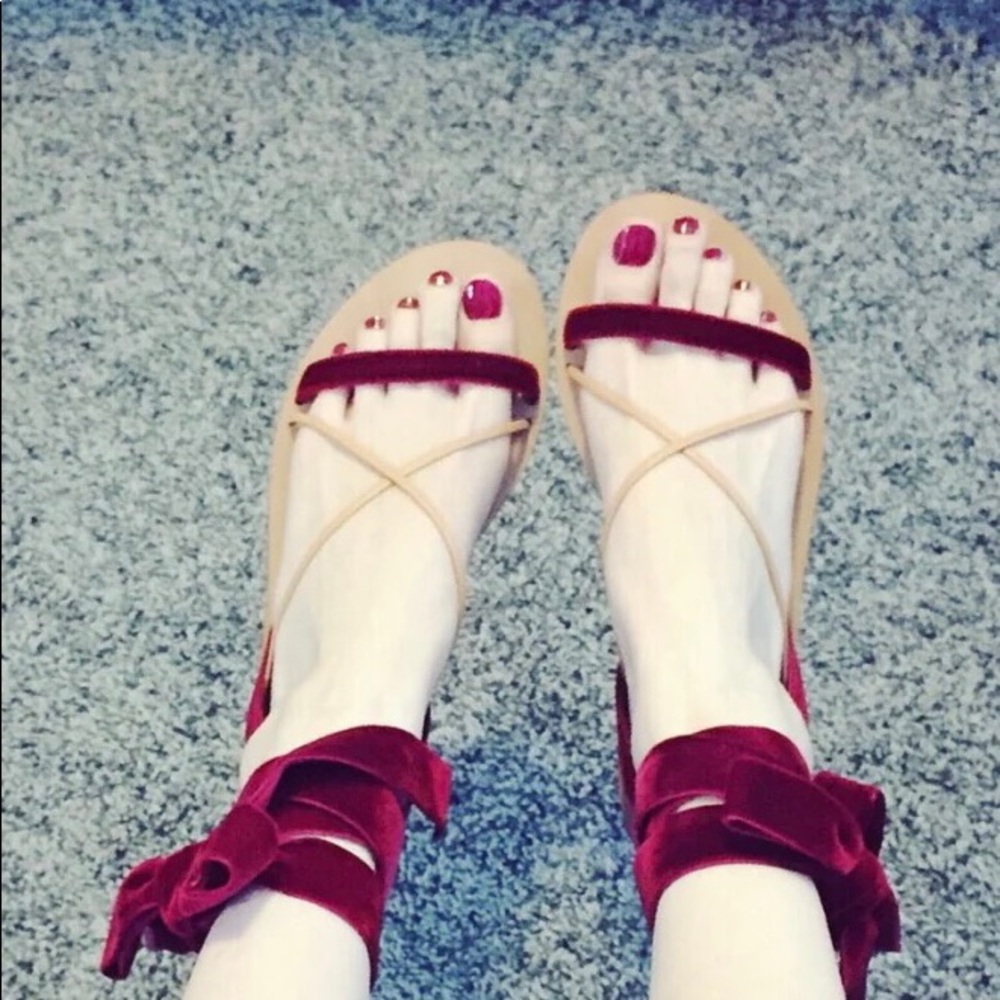 Valentino velour strap shoes